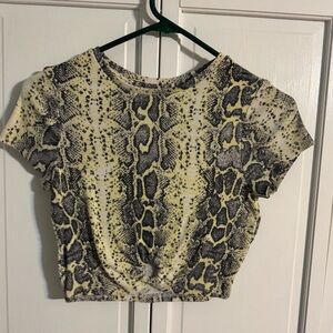 Primark Monochrome Snake Print Top